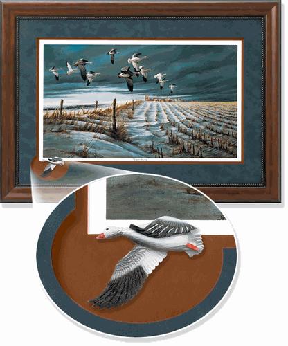 (image for) Cameo Walnut Framed Winter Snows